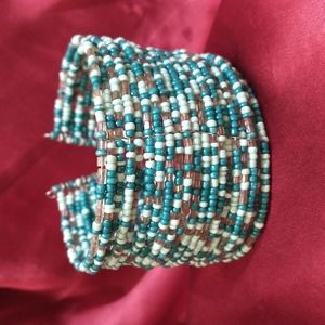 Beaded Statement Cuff Bracelet